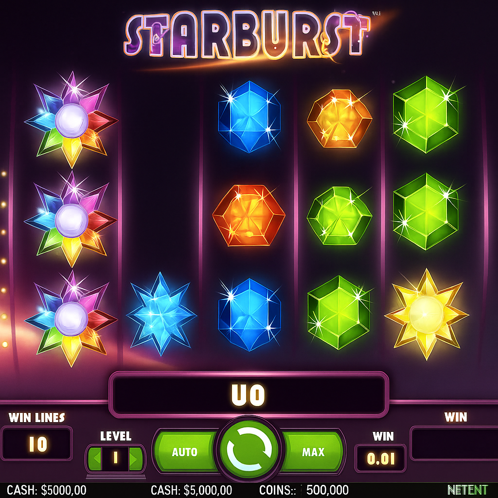 CasPrive - Starburst Slot - Free Spins et Re-spins